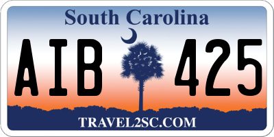 SC license plate AIB425