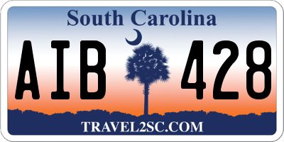 SC license plate AIB428