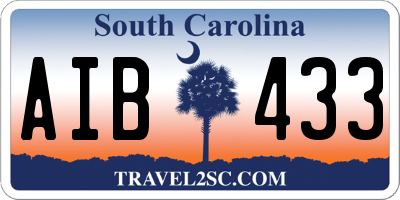 SC license plate AIB433