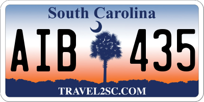 SC license plate AIB435