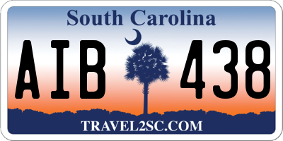 SC license plate AIB438