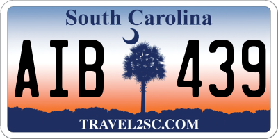 SC license plate AIB439