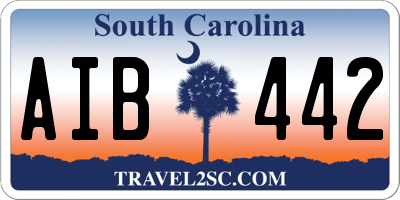 SC license plate AIB442