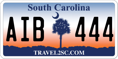 SC license plate AIB444