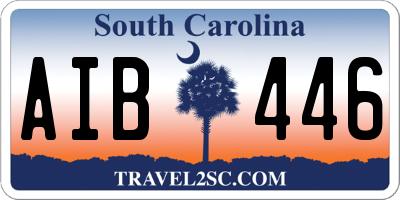 SC license plate AIB446
