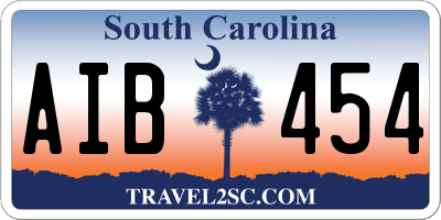 SC license plate AIB454