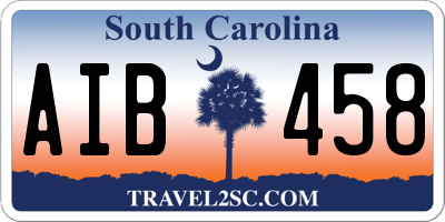SC license plate AIB458