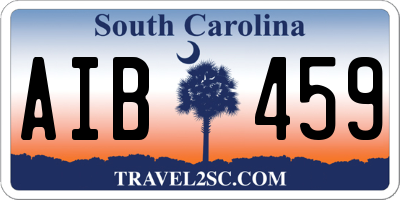 SC license plate AIB459