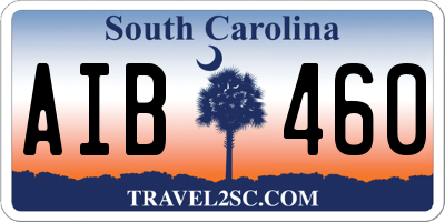 SC license plate AIB460