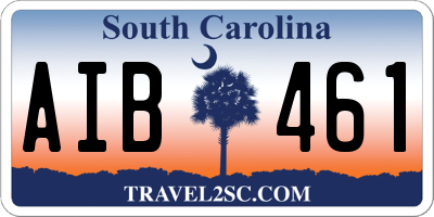 SC license plate AIB461