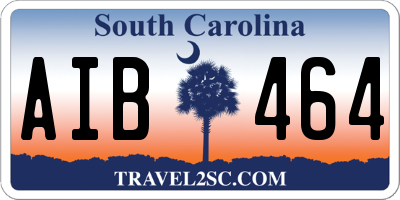 SC license plate AIB464