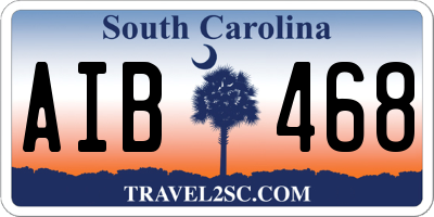 SC license plate AIB468