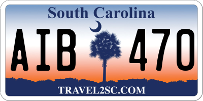 SC license plate AIB470