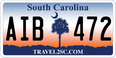 SC license plate AIB472