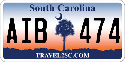 SC license plate AIB474