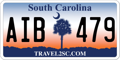 SC license plate AIB479