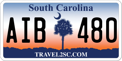 SC license plate AIB480