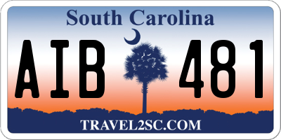 SC license plate AIB481