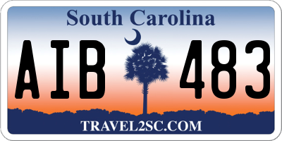 SC license plate AIB483