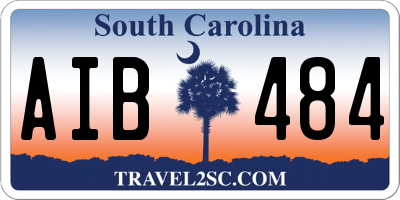 SC license plate AIB484