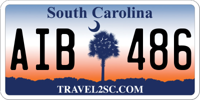 SC license plate AIB486