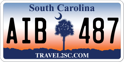 SC license plate AIB487