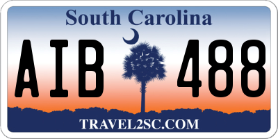 SC license plate AIB488