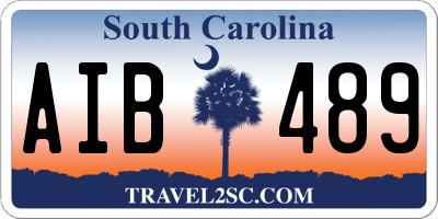 SC license plate AIB489