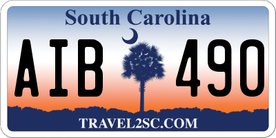 SC license plate AIB490