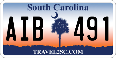 SC license plate AIB491