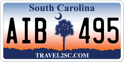 SC license plate AIB495