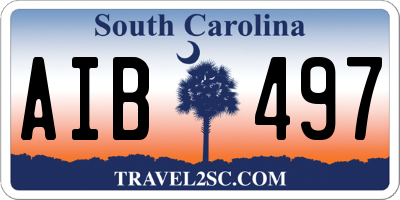SC license plate AIB497
