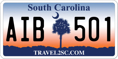 SC license plate AIB501