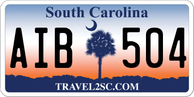 SC license plate AIB504