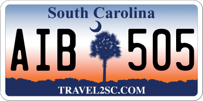 SC license plate AIB505