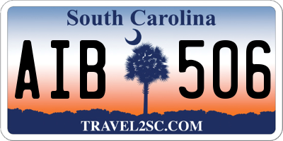 SC license plate AIB506