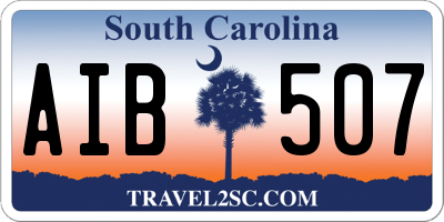 SC license plate AIB507