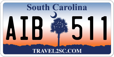SC license plate AIB511