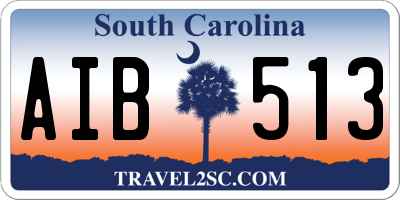 SC license plate AIB513