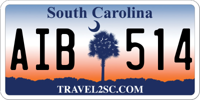SC license plate AIB514