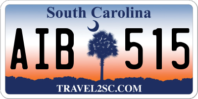 SC license plate AIB515