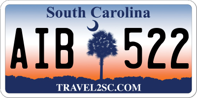 SC license plate AIB522
