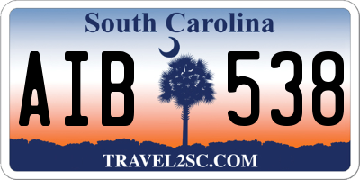 SC license plate AIB538