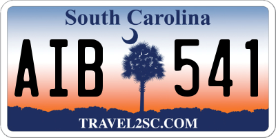 SC license plate AIB541