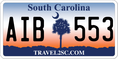 SC license plate AIB553