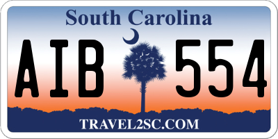 SC license plate AIB554