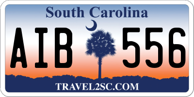 SC license plate AIB556