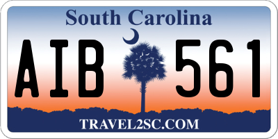 SC license plate AIB561