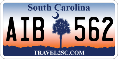 SC license plate AIB562