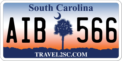 SC license plate AIB566